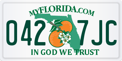 FL license plate 0427JC
