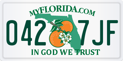 FL license plate 0427JF