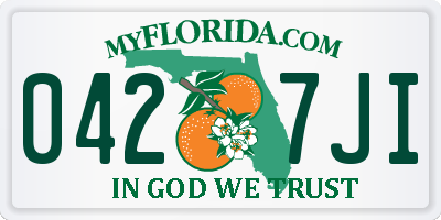 FL license plate 0427JI