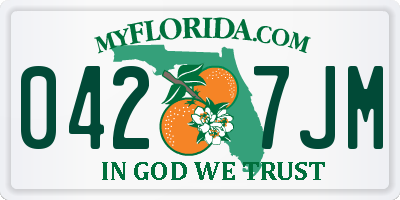 FL license plate 0427JM