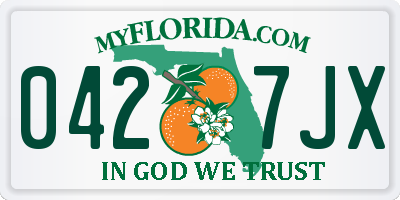 FL license plate 0427JX