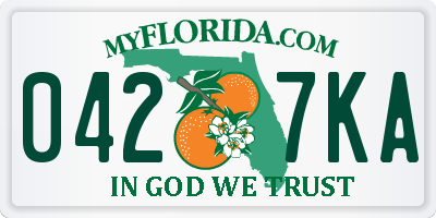 FL license plate 0427KA