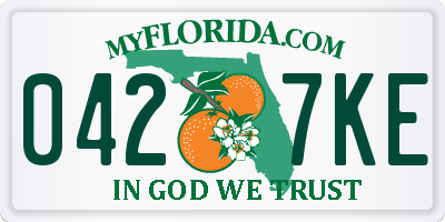 FL license plate 0427KE