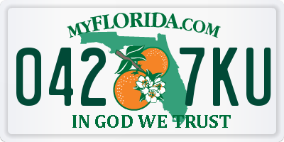 FL license plate 0427KU