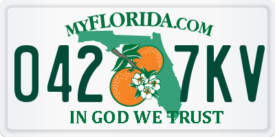 FL license plate 0427KV