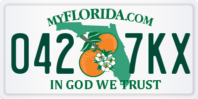 FL license plate 0427KX