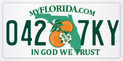 FL license plate 0427KY