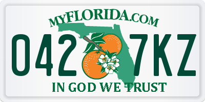 FL license plate 0427KZ