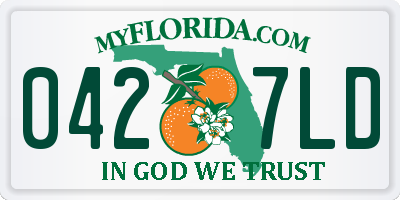 FL license plate 0427LD