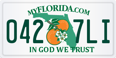 FL license plate 0427LI