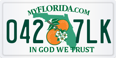 FL license plate 0427LK