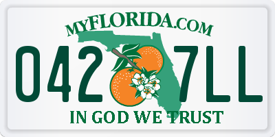 FL license plate 0427LL