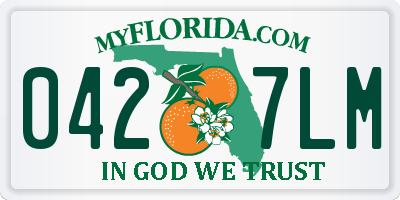 FL license plate 0427LM