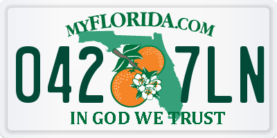FL license plate 0427LN