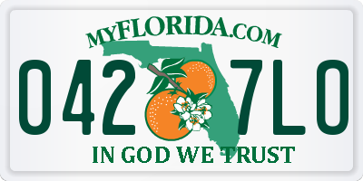 FL license plate 0427LO