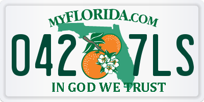FL license plate 0427LS