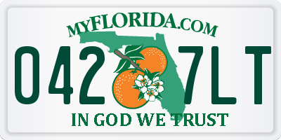 FL license plate 0427LT