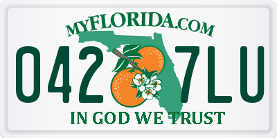 FL license plate 0427LU