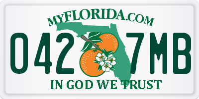 FL license plate 0427MB