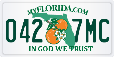 FL license plate 0427MC