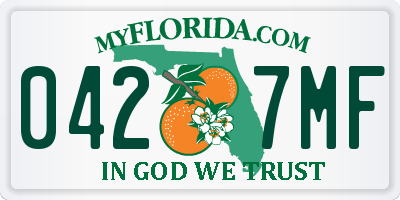 FL license plate 0427MF