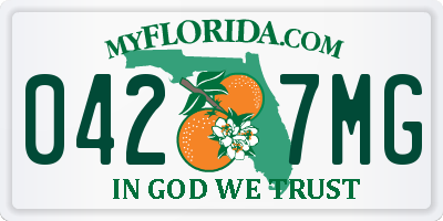 FL license plate 0427MG