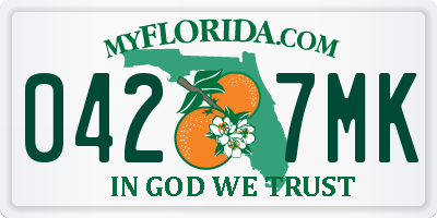 FL license plate 0427MK