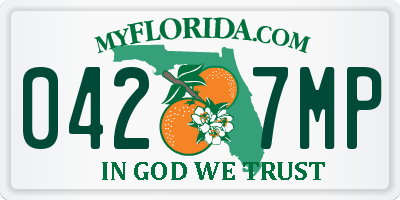 FL license plate 0427MP