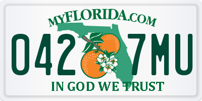 FL license plate 0427MU
