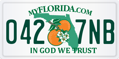 FL license plate 0427NB