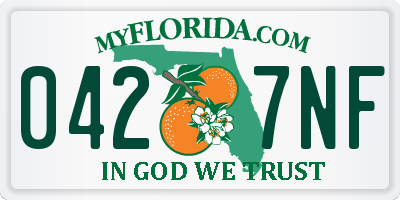 FL license plate 0427NF