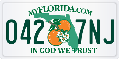 FL license plate 0427NJ
