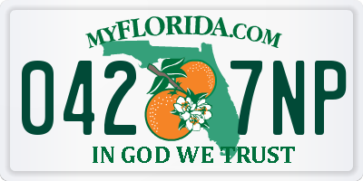 FL license plate 0427NP