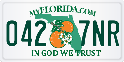 FL license plate 0427NR
