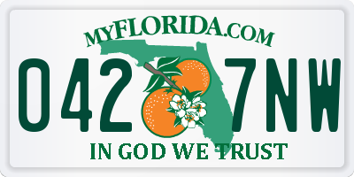FL license plate 0427NW