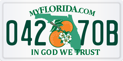 FL license plate 0427OB
