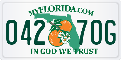 FL license plate 0427OG