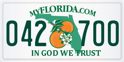 FL license plate 0427OO