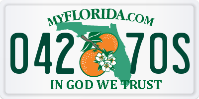 FL license plate 0427OS