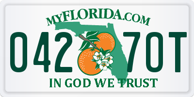 FL license plate 0427OT