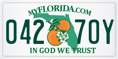 FL license plate 0427OY