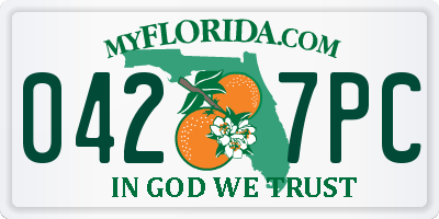 FL license plate 0427PC