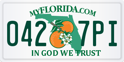 FL license plate 0427PI