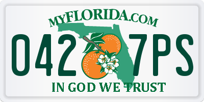 FL license plate 0427PS