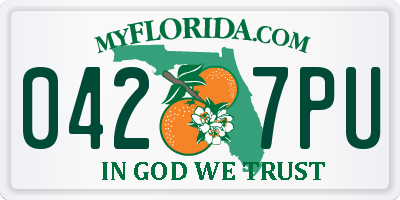 FL license plate 0427PU