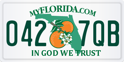 FL license plate 0427QB