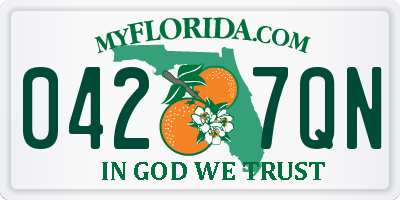 FL license plate 0427QN