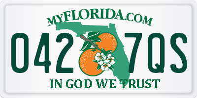 FL license plate 0427QS