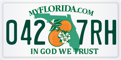 FL license plate 0427RH
