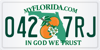 FL license plate 0427RJ